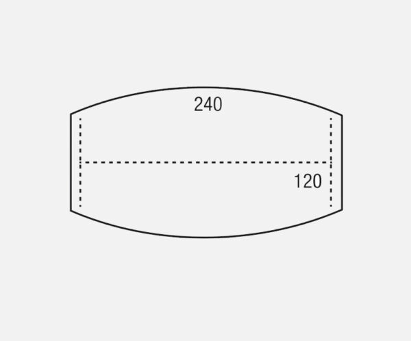 Los Blad Vergadermodel Ton 240 bij 120